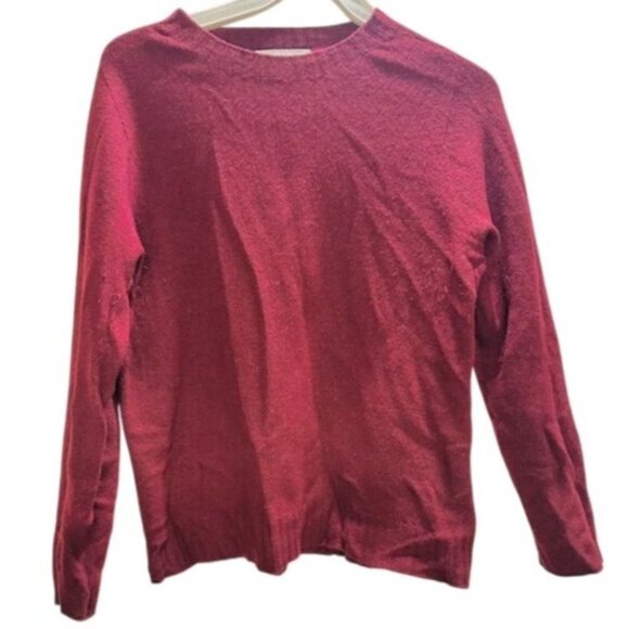 Bianco & Blu Italy Merino Wool Cashmere Blend Cozy Slim Look Crewneck Sweater M - Picture 1 of 8